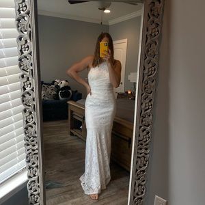 WORN ONCE, Dinner Party/Wedding Dress, Off the shoulder, sparkly lace,